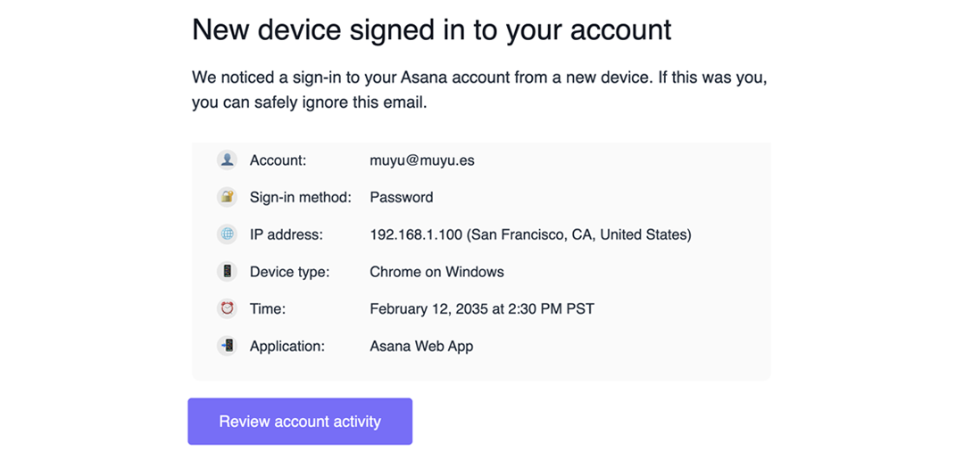 Phishing Google Example